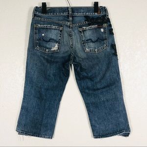 7 for all mankind the Great China Wall embellished crop jeans sz. 26